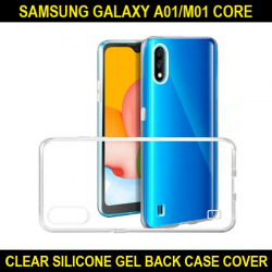 Clear Silicone TPU Gel Back Cover For Samsung Galaxy A01/M01 Core Slim Fit and Sophisticated in Look